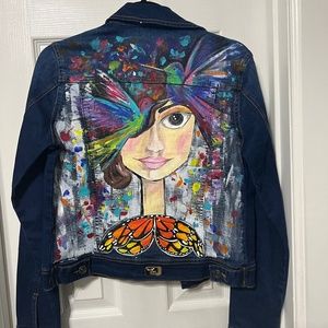 One of a kind hand painted Jacket